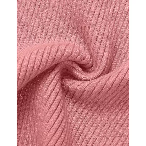 ZESICA Womens Short Sleeve Crewneck T Shirt 2024 Summer Ribbed Knit Slim Fit Basic Solid Color Tee TopsDustypink