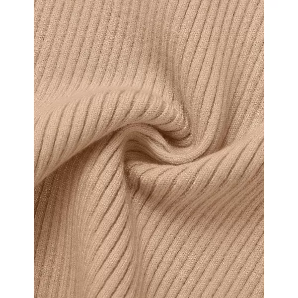 ZESICA Womens Short Sleeve Crewneck T Shirt 2024 Summer Ribbed Knit Slim Fit Basic Solid Color Tee TopsToffee