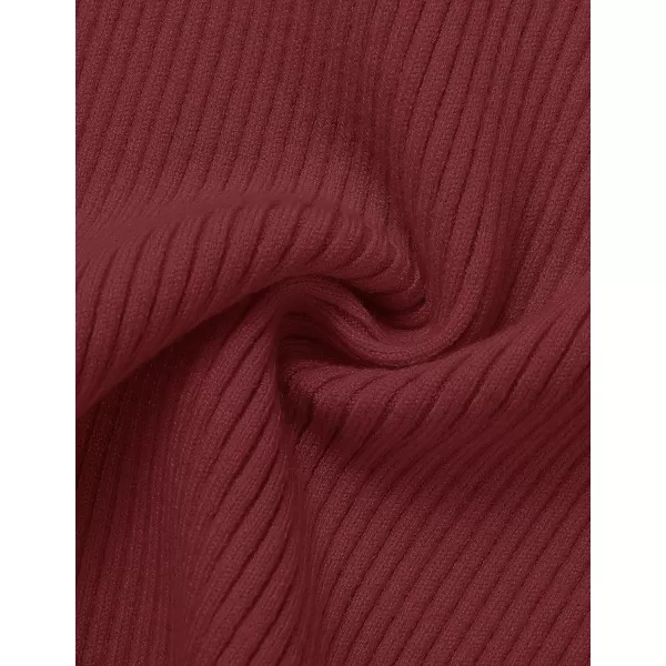 ZESICA Womens Short Sleeve Crewneck T Shirt 2024 Summer Ribbed Knit Slim Fit Basic Solid Color Tee TopsWine