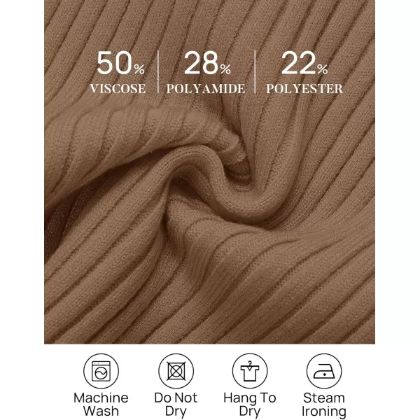 ZESICA Womens Short Sleeve T Shirts 2024 Summer V Neck Tops Casual Ribbed Knit Slim Fit Basic TeesBrown