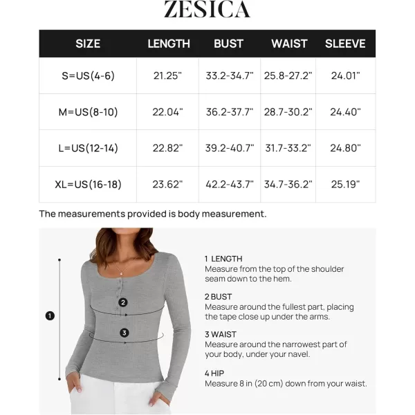ZESICA Womens Long Sleeve Button Ribbed Shirts 2024 Fall Scoop Neck Casual Henly TopsGrey