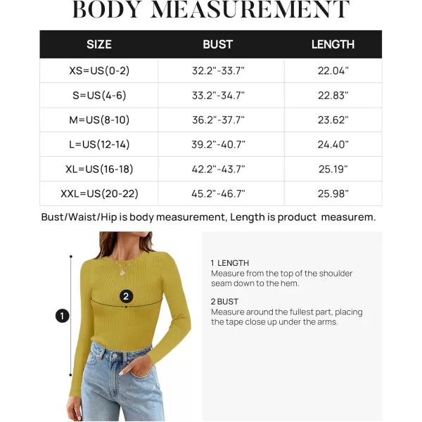 ZESICA Womens Long Sleeve Crewneck Shirts 2024 Fall Knit Sweater Slim Fitted Casual Basic Tee TopsGinger
