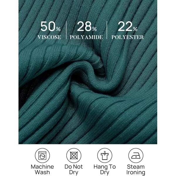 ZESICA Womens Long Sleeve Crewneck Shirts 2024 Fall Knit Sweater Slim Fitted Casual Basic Tee TopsGreen