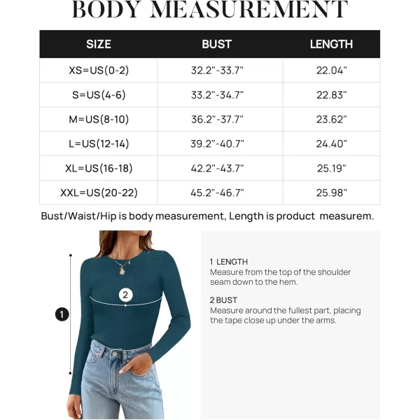 ZESICA Womens Long Sleeve Crewneck Shirts 2024 Fall Knit Sweater Slim Fitted Casual Basic Tee TopsGreen