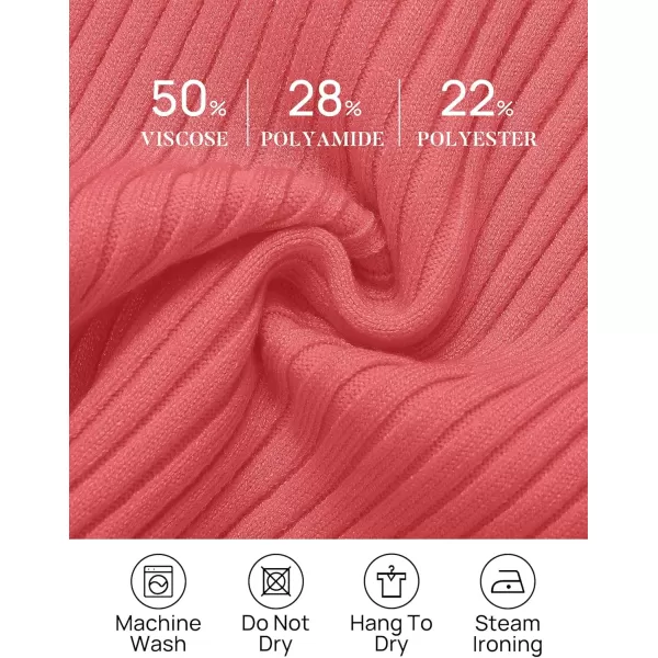 ZESICA Womens Long Sleeve Crewneck Shirts 2024 Fall Knit Sweater Slim Fitted Casual Basic Tee TopsWatermelon
