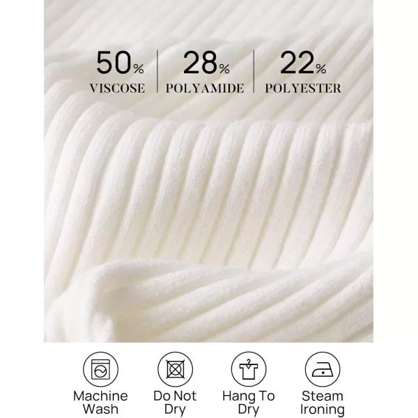 ZESICA Womens Long Sleeve Crewneck Shirts 2024 Fall Knit Sweater Slim Fitted Casual Basic Tee TopsWhite