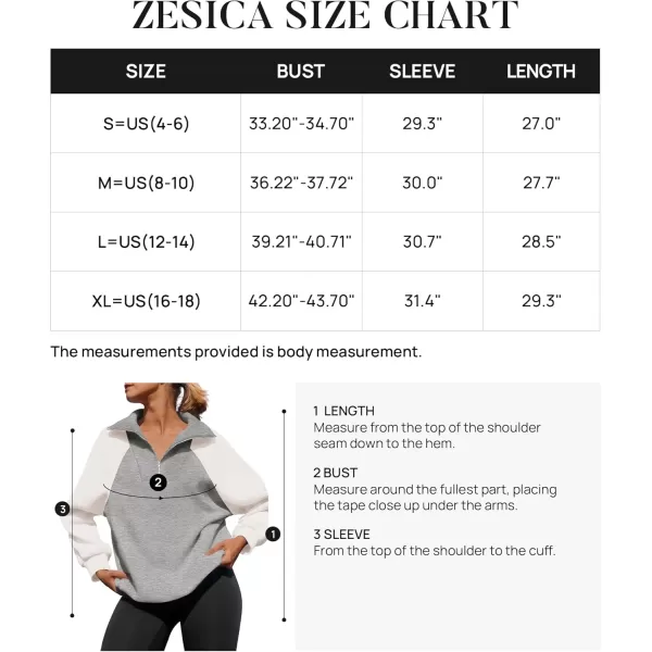 ZESICA Womens Oversized Sweatshirts 2024 Half Zip Long Sleeve Pullover Tops Fall Fashion Color Block ClothesGrey