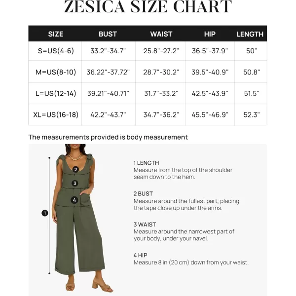 ZESICA Womens Summer Loose Sleeveless Jumpsuits Linen Adjustable Straps Oversized Wide Leg Long Overall Rompers with PocketsArmy Green