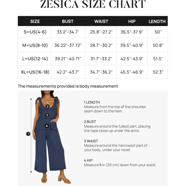 ZESICA Womens Summer Loose Sleeveless Jumpsuits Linen Adjustable Straps Oversized Wide Leg Long Overall Rompers with PocketsNavy