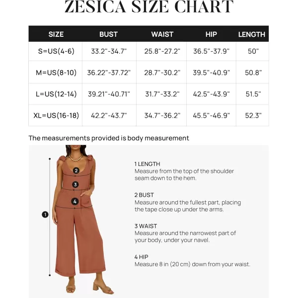 ZESICA Womens Summer Loose Sleeveless Jumpsuits Linen Adjustable Straps Oversized Wide Leg Long Overall Rompers with PocketsRust