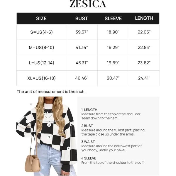 ZESICA Womens 2024 Fall Fashion Turtleneck Long Sleeve Striped Ribbed Knit Loose Pullover Sweater TopsBlackplaid