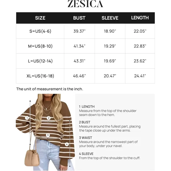 ZESICA Womens 2024 Fall Fashion Turtleneck Long Sleeve Striped Ribbed Knit Loose Pullover Sweater TopsTan
