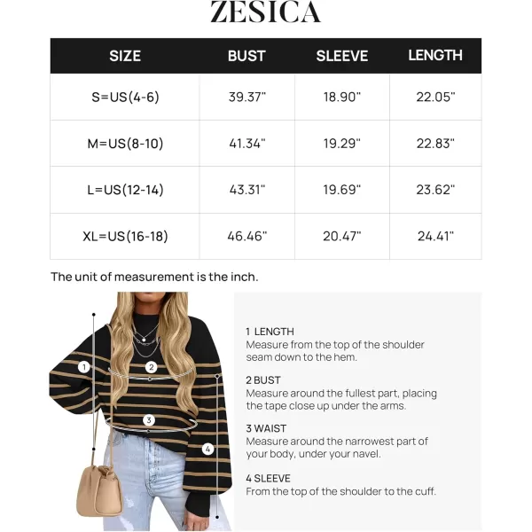 ZESICA Womens 2024 Fall Fashion Turtleneck Long Sleeve Striped Ribbed Knit Loose Pullover Sweater TopsTaupe