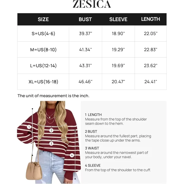 ZESICA Womens 2024 Fall Fashion Turtleneck Long Sleeve Striped Ribbed Knit Loose Pullover Sweater TopsWine