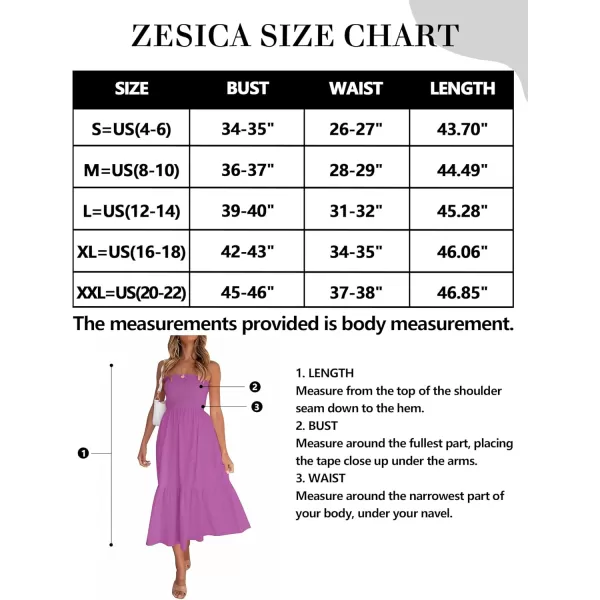 ZESICA Womens 2024 Summer Strapless Dress Off Shoulder Sleeveless High Waist Solid Color Beach Long DressesPurple
