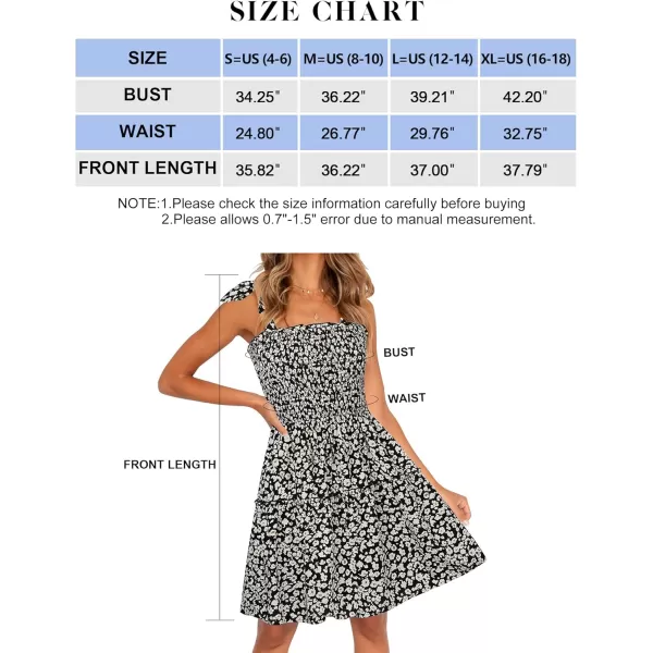 ZESICA Womens 2024 Summer Boho Floral Printed Spaghetti Strap Square Neck Ruffle A Line Swing Beach Mini DressBlack
