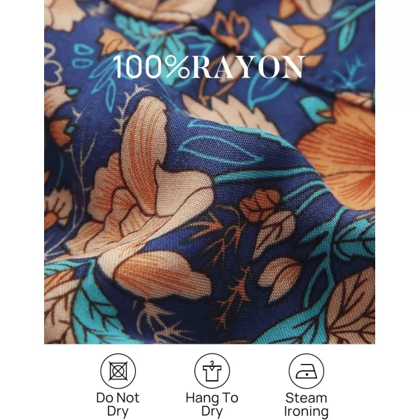 ZESICA Womens 2024 Summer Boho Floral Printed Spaghetti Strap Square Neck Ruffle A Line Swing Beach Mini DressRoyalblue