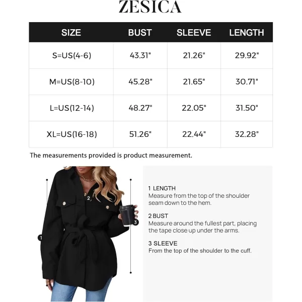 ZESICA Womens Casual Trench Coat Long Sleeve Lapel Button Down Belted Jacket Outerwear Peacoat with PocketsCharcoal