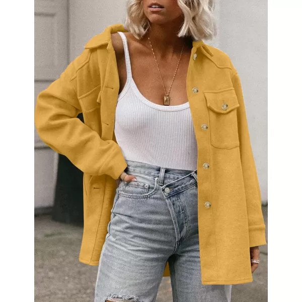 ZESICA Womens Casual Trench Coat Long Sleeve Lapel Button Down Belted Jacket Outerwear Peacoat with PocketsLight Yellow