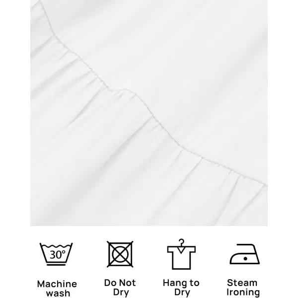 ZESICA Womens Casual V Neck Long Sleeve Smocked High Waist Ruffle A Line Tiered Mini DressWhite