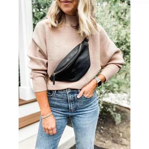 ZESICA Womens 2024 Fall Turtleneck Batwing Long Sleeve Ribbed Knit Casual Soft Pullover Sweater Jumper TopApricot