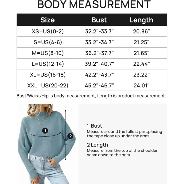 ZESICA Womens 2024 Fall Turtleneck Batwing Long Sleeve Ribbed Knit Casual Soft Pullover Sweater Jumper TopBlue