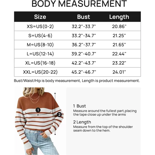 ZESICA Womens 2024 Fall Turtleneck Batwing Long Sleeve Ribbed Knit Casual Soft Pullover Sweater Jumper TopBrown