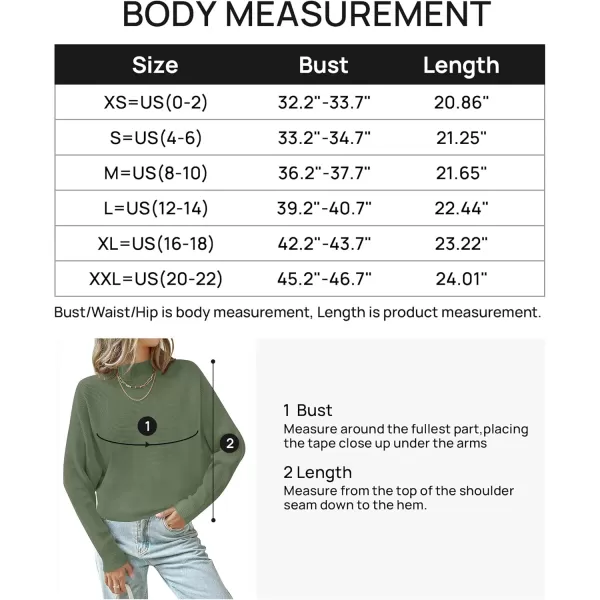 ZESICA Womens 2024 Fall Turtleneck Batwing Long Sleeve Ribbed Knit Casual Soft Pullover Sweater Jumper TopOlive