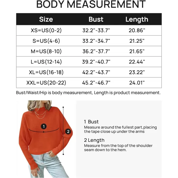 ZESICA Womens 2024 Fall Turtleneck Batwing Long Sleeve Ribbed Knit Casual Soft Pullover Sweater Jumper TopOrange