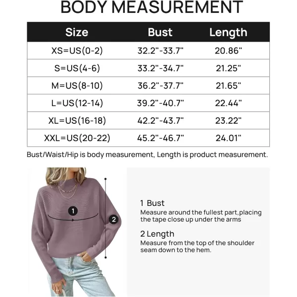 ZESICA Womens 2024 Fall Turtleneck Batwing Long Sleeve Ribbed Knit Casual Soft Pullover Sweater Jumper TopPurple