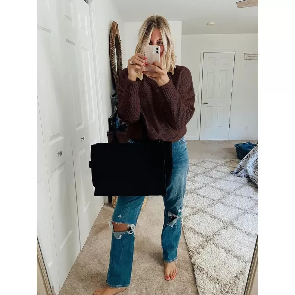 ZESICA Womens 2024 Turtleneck Batwing Sleeve Loose Oversized Chunky Knitted Pullover Sweater Jumper TopsCoffee