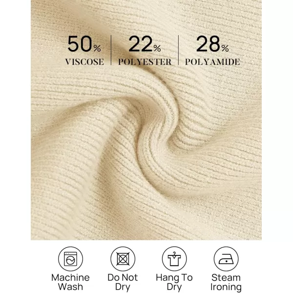 ZESICA Womens Winter Oversized Sweaters Long Sleeve Color Block Mock Neck Side Slit Comfy Loose Knitted Pullover TopsApricot