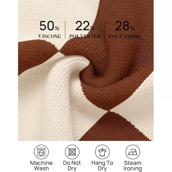ZESICA Womens Winter Oversized Sweaters Long Sleeve Color Block Mock Neck Side Slit Comfy Loose Knitted Pullover TopsCaramel