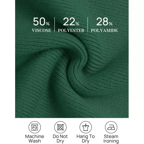 ZESICA Womens Winter Oversized Sweaters Long Sleeve Color Block Mock Neck Side Slit Comfy Loose Knitted Pullover TopsDark Green