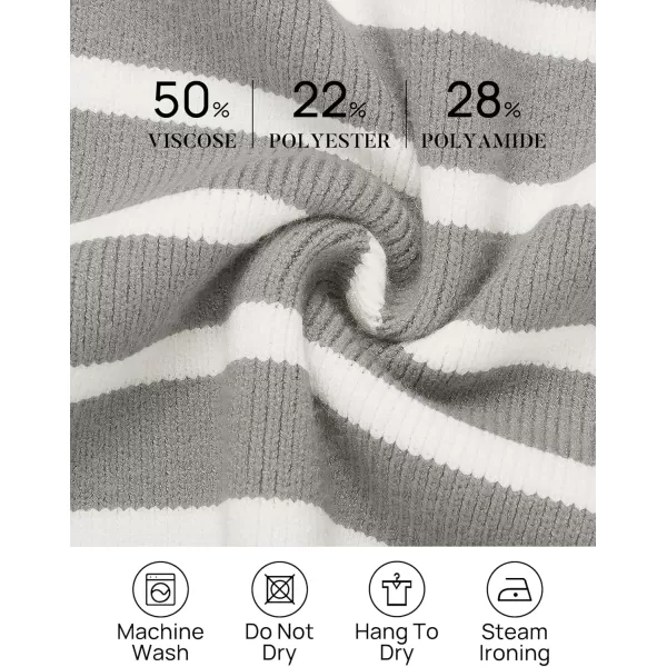 ZESICA Womens Winter Oversized Sweaters Long Sleeve Color Block Mock Neck Side Slit Comfy Loose Knitted Pullover TopsLight Grey
