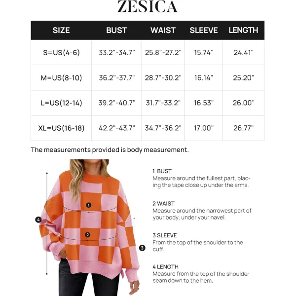 ZESICA Womens Winter Oversized Sweaters Long Sleeve Color Block Mock Neck Side Slit Comfy Loose Knitted Pullover TopsOrange