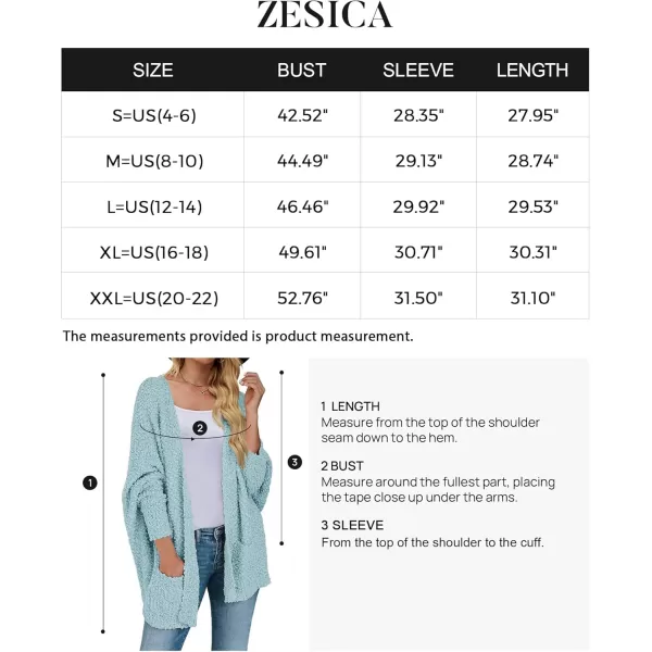 ZESICA Womens 2024 Fall Winter Popcorn Long Sleeve Open Front Chunky Knit Oversized Cardigan Sweater CoatSage