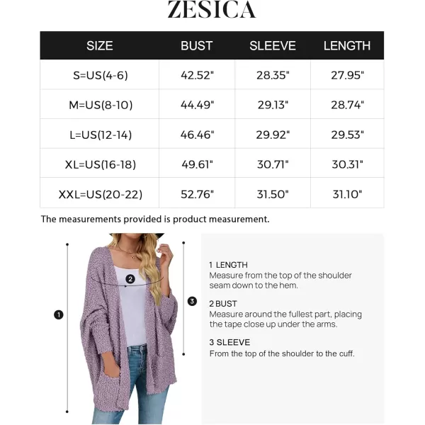 ZESICA Womens 2024 Fall Winter Popcorn Long Sleeve Open Front Chunky Knit Oversized Cardigan Sweater CoatTaro