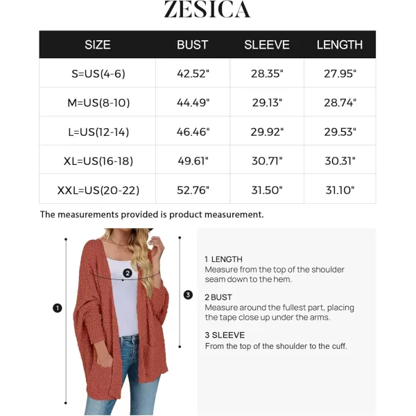 ZESICA Womens 2024 Fall Winter Popcorn Long Sleeve Open Front Chunky Knit Oversized Cardigan Sweater CoatTea Rose