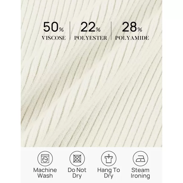 ZESICA Sweaters for Women 2024 Fall Long Sleeve V Neck Ribbed Knit Pullover Tops Casual Slim Fit Basic Tee ShirtsCream