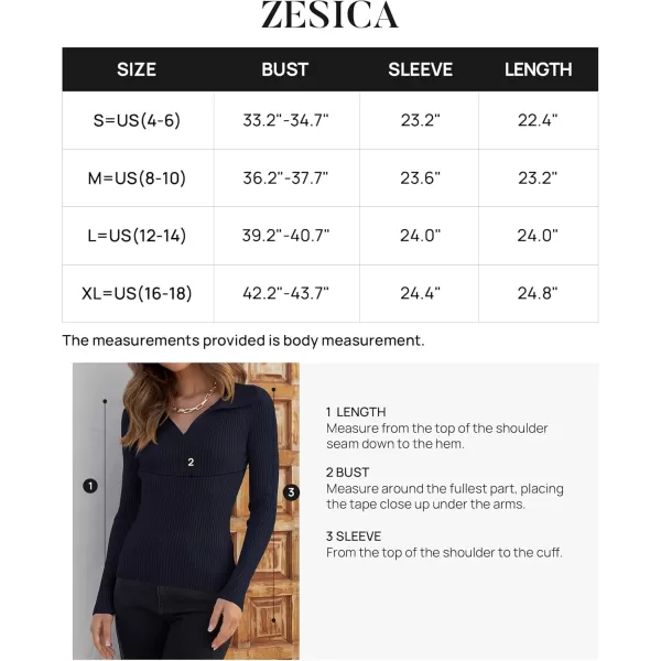 ZESICA Sweaters for Women 2024 Fall Long Sleeve V Neck Ribbed Knit Pullover Tops Casual Slim Fit Basic Tee ShirtsNavy