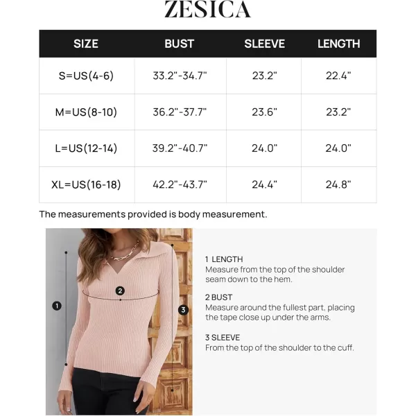 ZESICA Sweaters for Women 2024 Fall Long Sleeve V Neck Ribbed Knit Pullover Tops Casual Slim Fit Basic Tee ShirtsPink