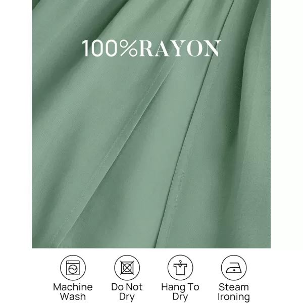 ZESICA Womens 2024 Boho Sexy Off Shoulder Long Sleeve Smocked High Waist Side Split Flowy A Line Tiered Long Maxi DressGreen