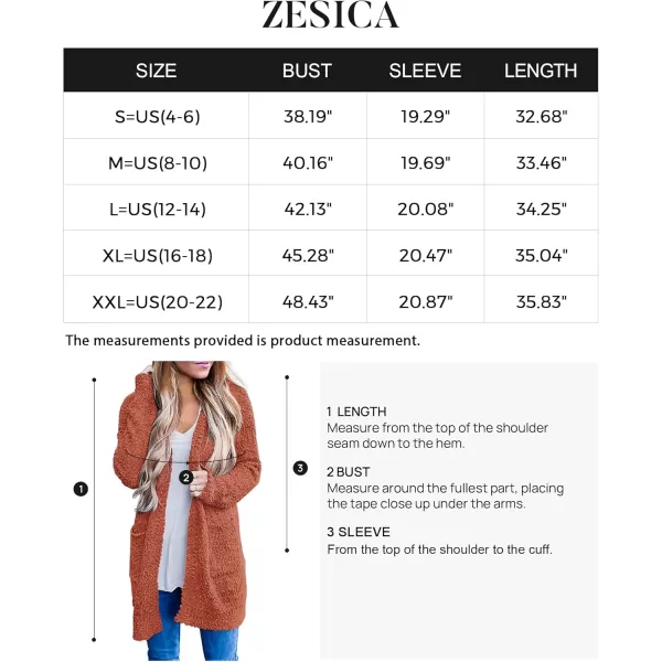 ZESICA Womens 2024 Fall Casual Long Sleeve Open Front Soft Chunky Knit Sweater Cardigan OuterwearTearose