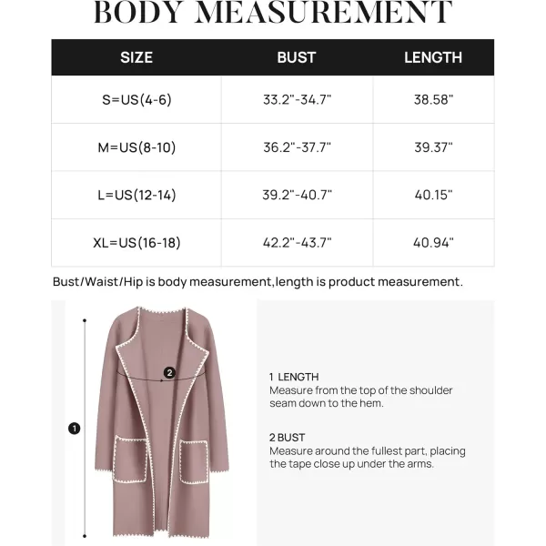ZESICA Womens Open Front Long Cardigan Sweater Casual Lapel Coatigan Coat 2024 Fall Jacket Outerwear with PocketsNutmeg