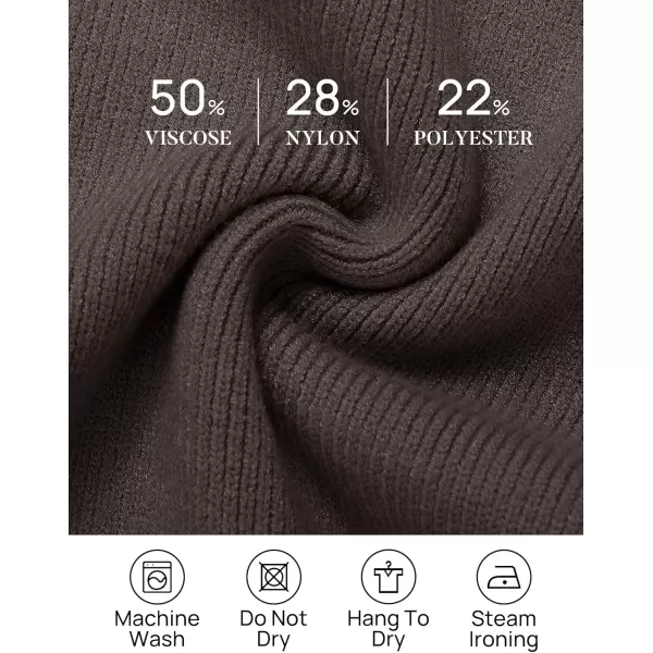 ZESICA Womens Striped Sweaters Half Zipper Long Sleeve Ribbed Knit Loose Oversized Pullover Sweater TopsNutmeg