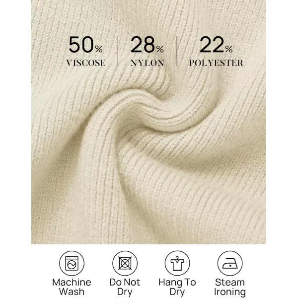 ZESICA Womens Striped Sweaters Half Zipper Long Sleeve Ribbed Knit Loose Oversized Pullover Sweater TopsSand