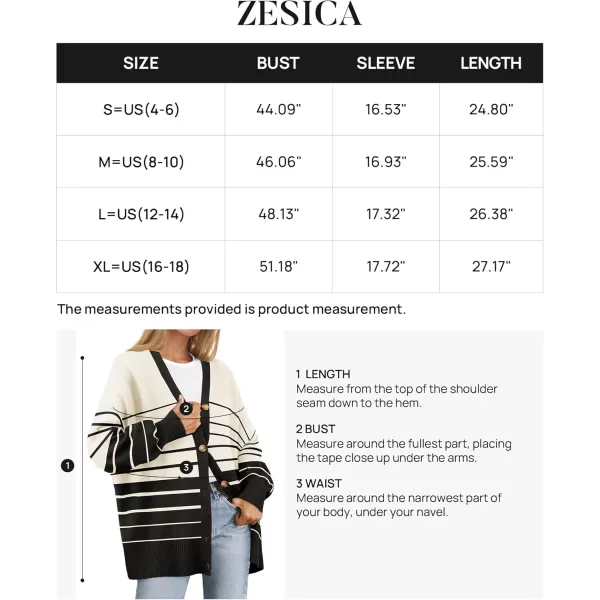 ZESICA Womens 2024 Casual Long Sleeve Cardigan V Neck Button Down Open Front Knit Loose Oversized Sweater CoatApricot