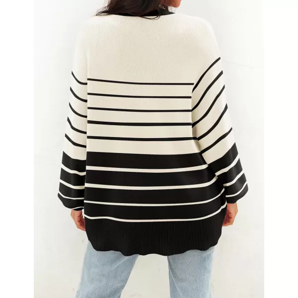 ZESICA Womens 2024 Casual Long Sleeve Cardigan V Neck Button Down Open Front Knit Loose Oversized Sweater CoatApricot