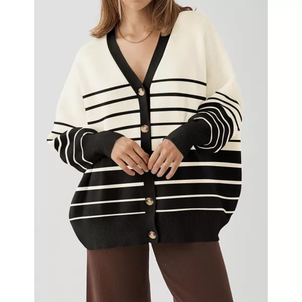 ZESICA Womens 2024 Casual Long Sleeve Cardigan V Neck Button Down Open Front Knit Loose Oversized Sweater CoatApricot
